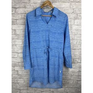 New Shore to Summit Dress Size M Blue Swim Cover Up Fishing Beach Hiking Pockets